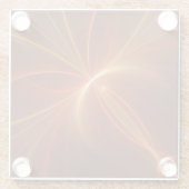 Mystieke Abstracte Fractal Art Moderne Warme Kleur Glazen Onderzetter (Achterkant)