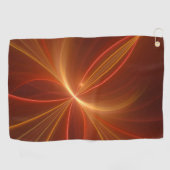 Mystieke Abstracte Fractal Art Moderne Warme Kleur Golfhanddoek (Horizontaal)