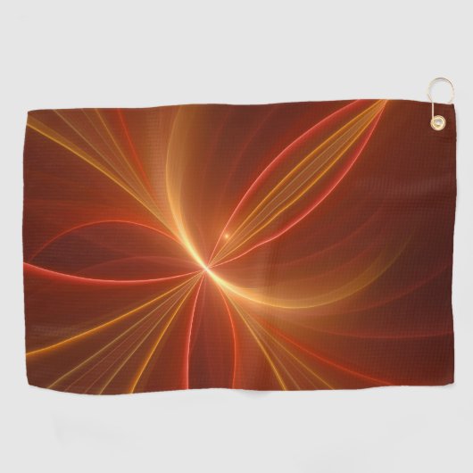 Mystieke Abstracte Fractal Art Moderne Warme Kleur Golfhanddoek (Horizontaal)