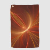 Mystieke Abstracte Fractal Art Moderne Warme Kleur Golfhanddoek (Voorkant)