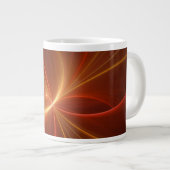 Mystieke Abstracte Fractal Art Moderne Warme Kleur Grote Koffiekop (Voorkant rechts)