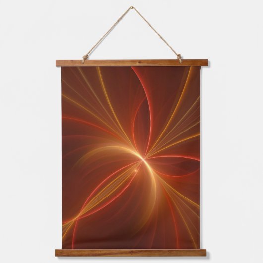 Mystieke Abstracte Fractal Art Moderne Warme Kleur Hangend Wandkleed (Voorkant)