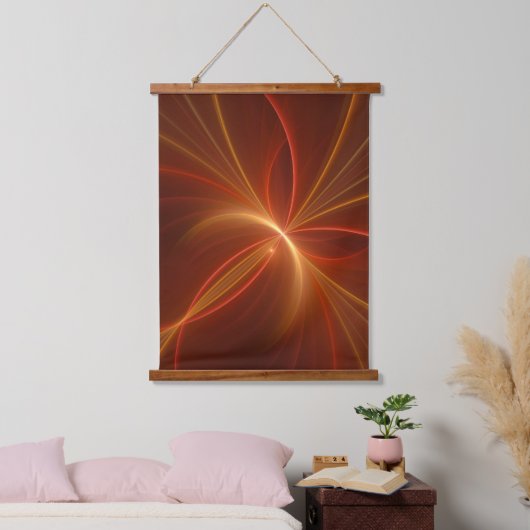 Mystieke Abstracte Fractal Art Moderne Warme Kleur Hangend Wandkleed (Slaapkamer)