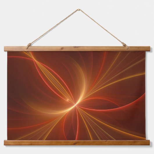 Mystieke Abstracte Fractal Art Moderne Warme Kleur Hangend Wandkleed (Voorkant)