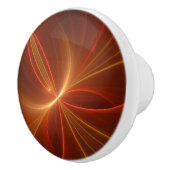 Mystieke Abstracte Fractal Art Moderne Warme Kleur Keramische Knop (Rechts)