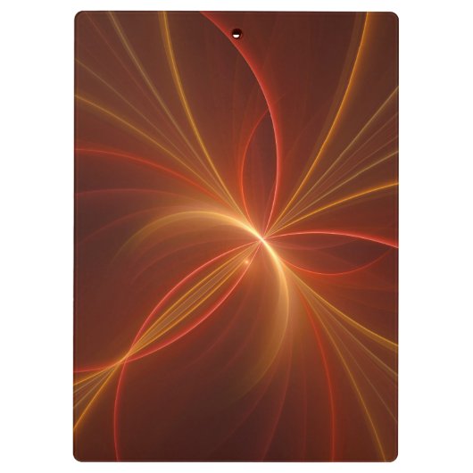 Mystieke Abstracte Fractal Art Moderne Warme Kleur Klembord (Achterkant)