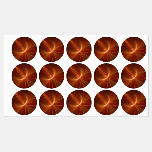 Mystieke Abstracte Fractal Art Moderne Warme Kleur Labels (Vel)