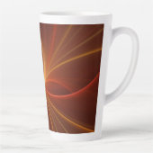 Mystieke Abstracte Fractal Art Moderne Warme Kleur Latte Mok (Rechts)