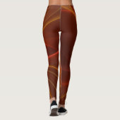 Mystieke Abstracte Fractal Art Moderne Warme Kleur Leggings (Achterkant)