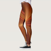 Mystieke Abstracte Fractal Art Moderne Warme Kleur Leggings (Links)