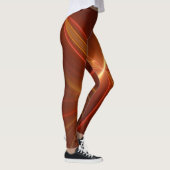 Mystieke Abstracte Fractal Art Moderne Warme Kleur Leggings (Rechts)