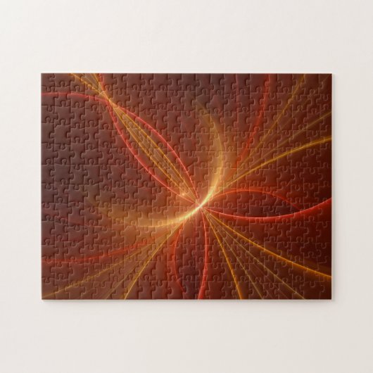 Mystieke Abstracte Fractal Art Moderne Warme Kleur Legpuzzel (Horizontaal)