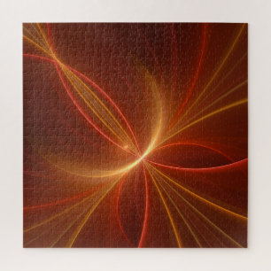 Mystieke Abstracte Fractal Art Moderne Warme Kleur Legpuzzel