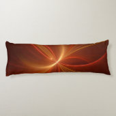 Mystieke Abstracte Fractal Art Moderne Warme Kleur Lichaamskussen (Achterkant)