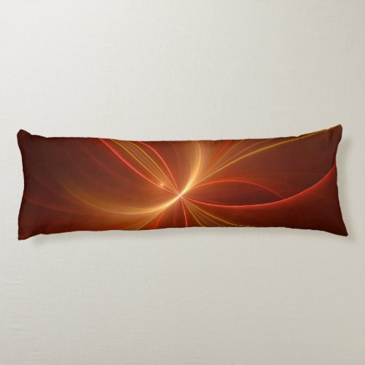 Mystieke Abstracte Fractal Art Moderne Warme Kleur Lichaamskussen (Achterkant)