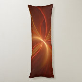 Mystieke Abstracte Fractal Art Moderne Warme Kleur Lichaamskussen (Achterkant (Verticaal))