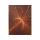 Mystieke Abstracte Fractal Art Moderne Warme Kleur Notitieblok (Linkerzijde)