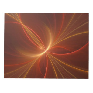 Mystieke Abstracte Fractal Art Moderne Warme Kleur Notitieblok