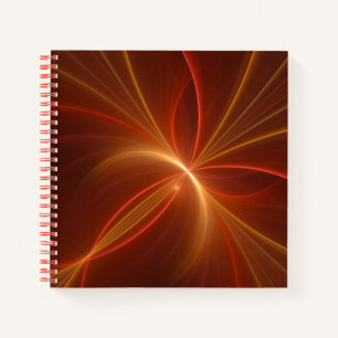 Mystieke Abstracte Fractal Art Moderne Warme Kleur Notitieboek