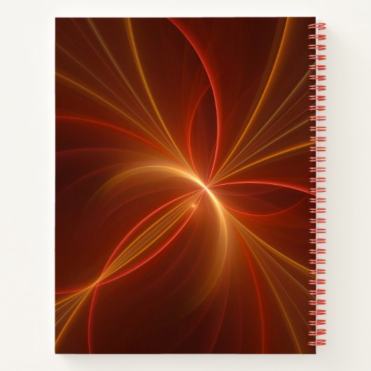Mystieke Abstracte Fractal Art Moderne Warme Kleur Notitieboek (Achterkant)