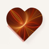 Mystieke Abstracte Fractal Art Moderne Warme Kleur Notitieboek (Voorkant)