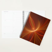 Mystieke Abstracte Fractal Art Moderne Warme Kleur Planner (Display)