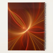 Mystieke Abstracte Fractal Art Moderne Warme Kleur Planner (Achterkant)