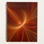 Mystieke Abstracte Fractal Art Moderne Warme Kleur Planner (Voorkant)