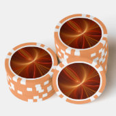 Mystieke Abstracte Fractal Art Moderne Warme Kleur Poker Chips (Opstapeling)