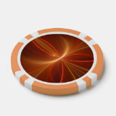Mystieke Abstracte Fractal Art Moderne Warme Kleur Poker Chips (Enkel)