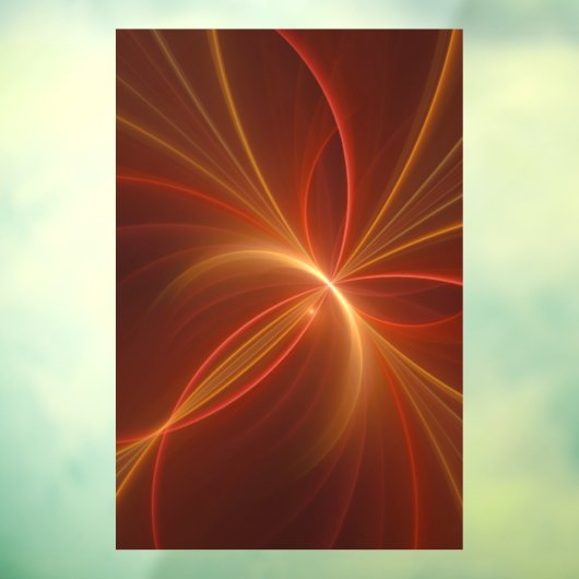 Mystieke Abstracte Fractal Art Moderne Warme Kleur Raamsticker (Vel 3)