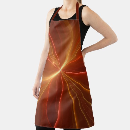 Mystieke Abstracte Fractal Art Moderne Warme Kleur Schort (Insitu)