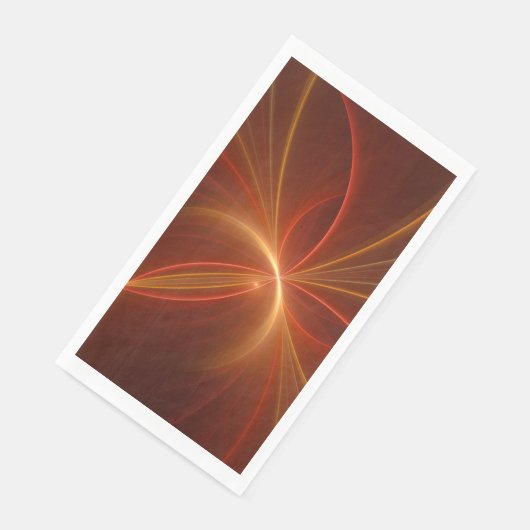 Mystieke Abstracte Fractal Art Moderne Warme Kleur Servet (Hoek)