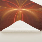 Mystieke Abstracte Fractal Art Moderne Warme Kleur Sherpa Deken (3/4)