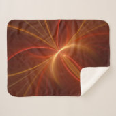 Mystieke Abstracte Fractal Art Moderne Warme Kleur Sherpa Deken (Voorkant (horizontaal))
