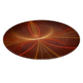 Mystieke Abstracte Fractal Art Moderne Warme Kleur Snijplank (Hoek)