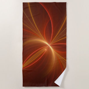 Mystieke Abstracte Fractal Art Moderne Warme Kleur Strandlaken
