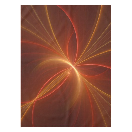 Mystieke Abstracte Fractal Art Moderne Warme Kleur Tafelkleed (Voorkant)
