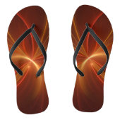 Mystieke Abstracte Fractal Art Moderne Warme Kleur Teenslippers (Voetbed)