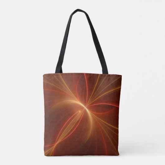Mystieke Abstracte Fractal Art Moderne Warme Kleur Tote Bag (Achterkant)