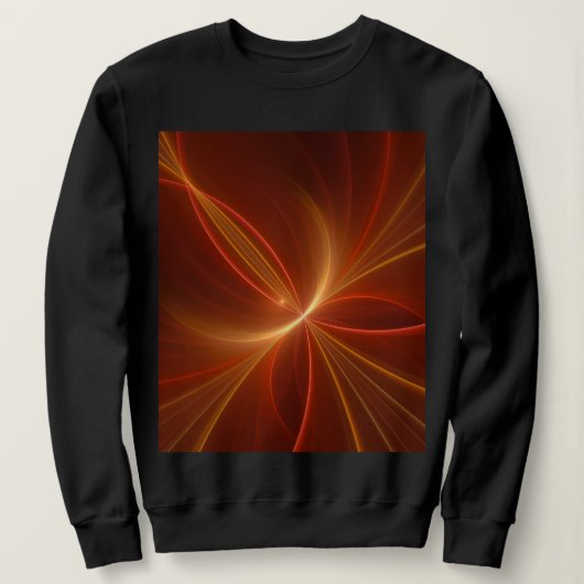 Mystieke Abstracte Fractal Art Moderne Warme Kleur Trui (Design voorkant)