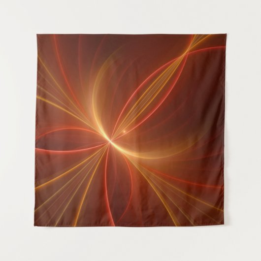 Mystieke Abstracte Fractal Art Moderne Warme Kleur Wandkleed (Voorkant (horizontaal))