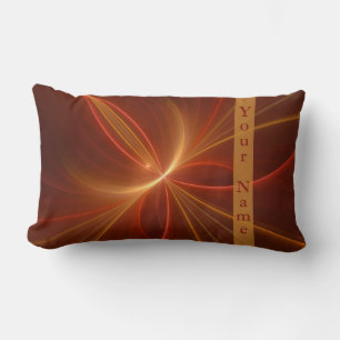 Mystieke Abstracte Fractal Moderne Warme Kleuren N Kussen