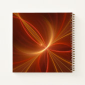 Mystieke Abstracte Fractal Moderne Warme Kleuren N Notitieboek (Achterkant)