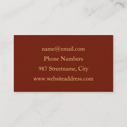 Mystieke Abstracte Fractal Moderne Warme Kleuren N Visitekaartje (Achterkant)