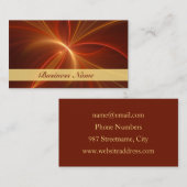 Mystieke Abstracte Fractal Moderne Warme Kleuren N Visitekaartje (Voorkant / Achterkant)