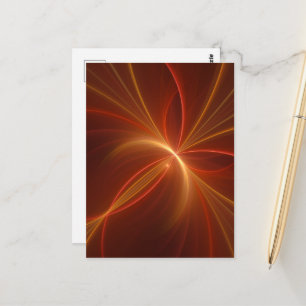 Mystieke Abstracte Fractale Kunst Moderne Warme Kl Briefkaart