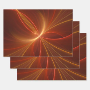 Mystieke Abstracte Fractale Kunst Moderne Warme Kl Inpakpapier Vel