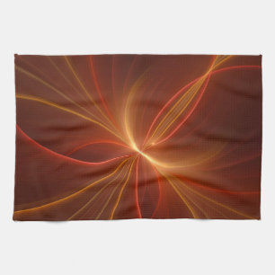 Mystieke Abstracte Fractale Kunst Moderne Warme Kl Theedoek