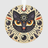 Mystieke afbeelding van een zwarte kat ornament (achterkant)